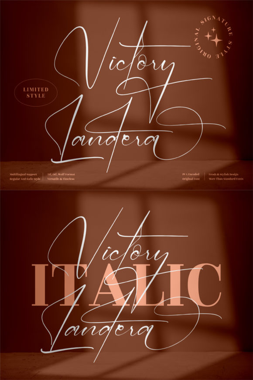 Victory Landera Font: A Delicate Script Font for Elegant and Classy Designs