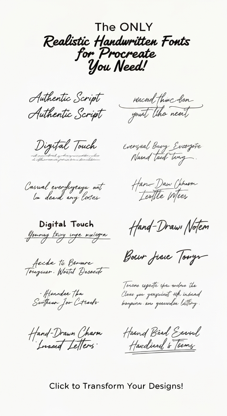 The ONLY Realistic Handwritten Fonts for Procreate You Need!