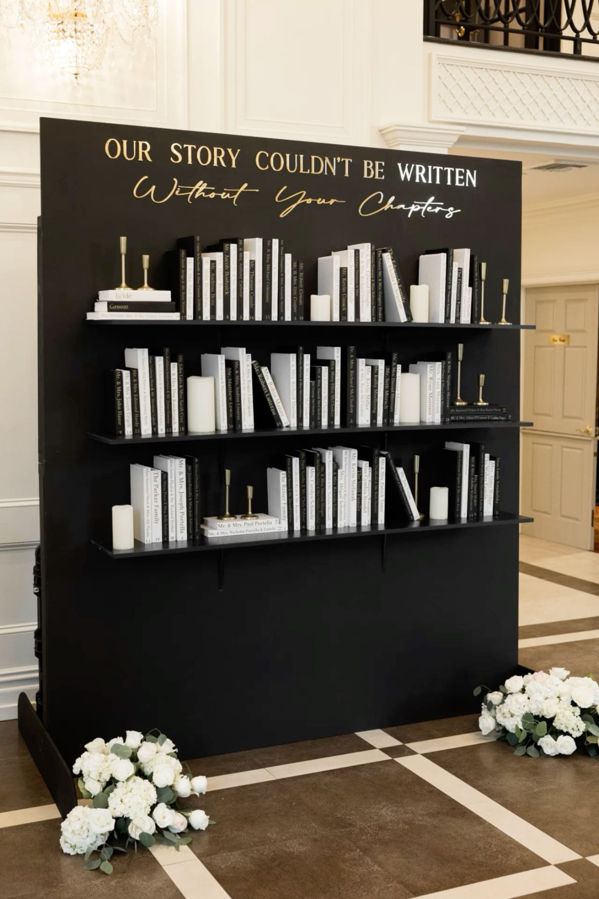 Wedding Bookcase Seating Chart