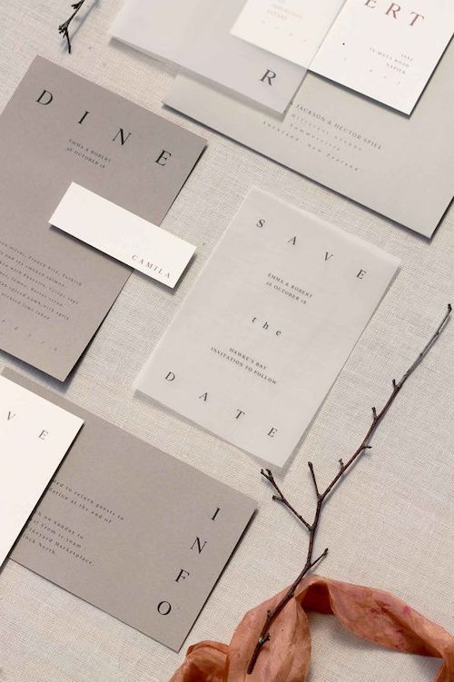 Minimal and Modern Invite Ideas