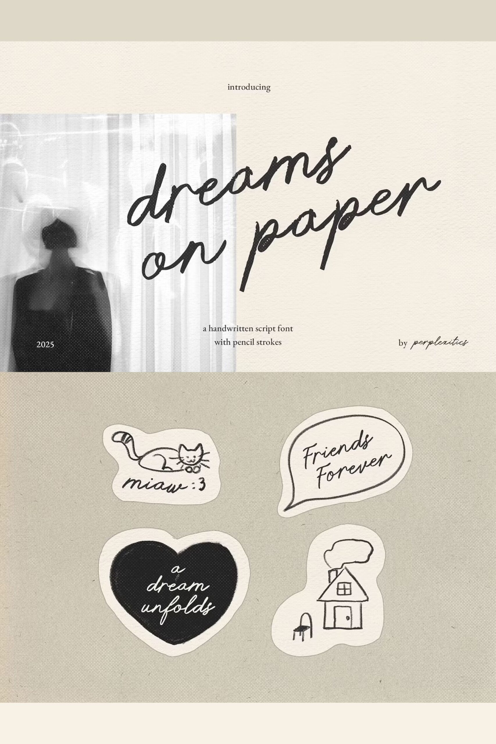 Dreams on Paper Handwritten Pencil — Handwritten fonts