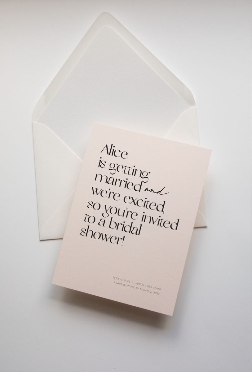 Nude Bridal Shower Invitation