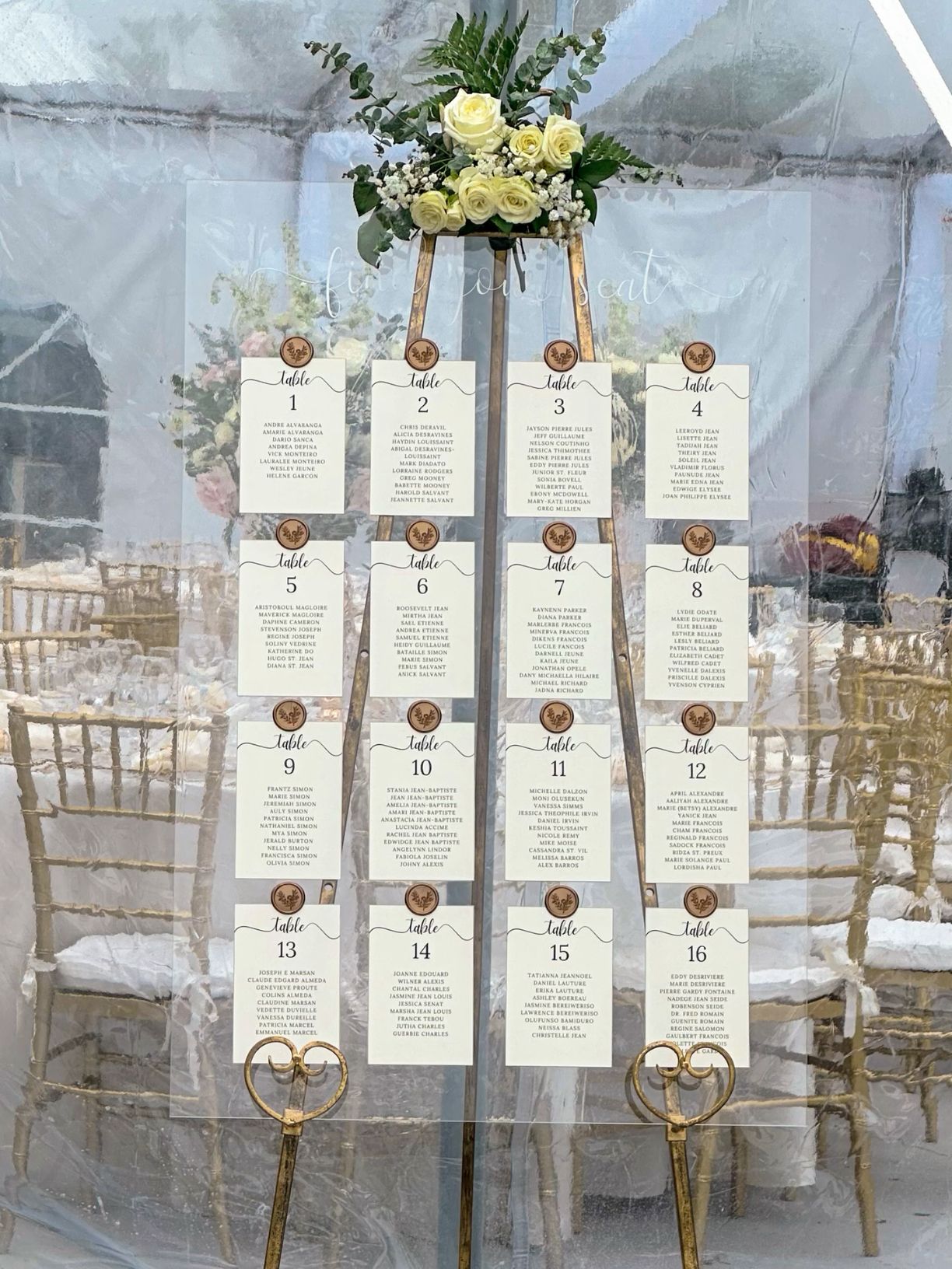 Seating chart wedding