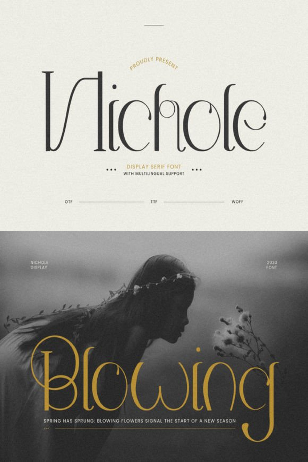 Nichole Font: Elegant Serif for Luxury Branding and Invitations