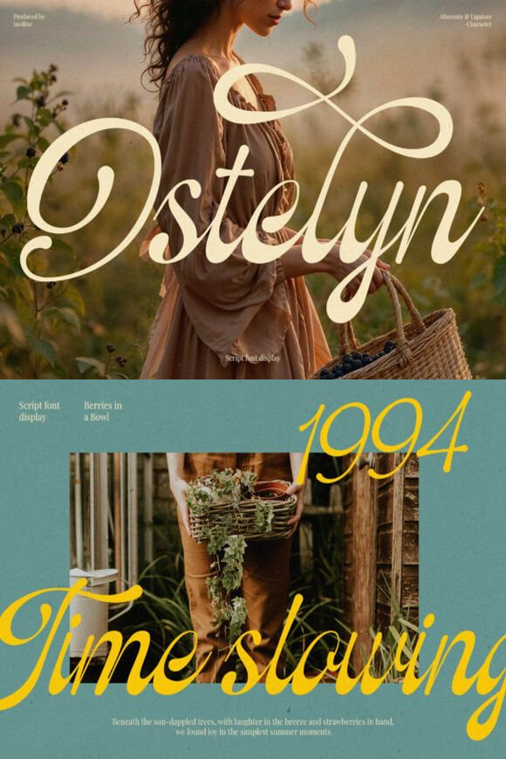 Ostelyn Regular Font: Elegant Vintage Script for Wedding Invitations & Branding