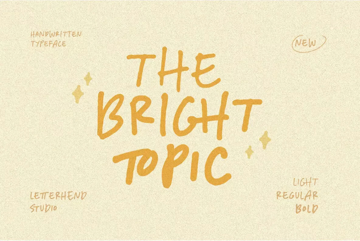 The Bright Topic Font