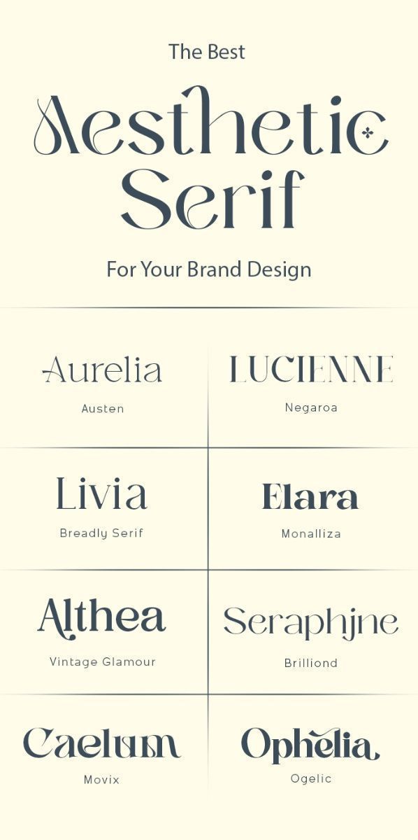 Aesthetic Serif Fonts for Elegant Branding & Weddings
