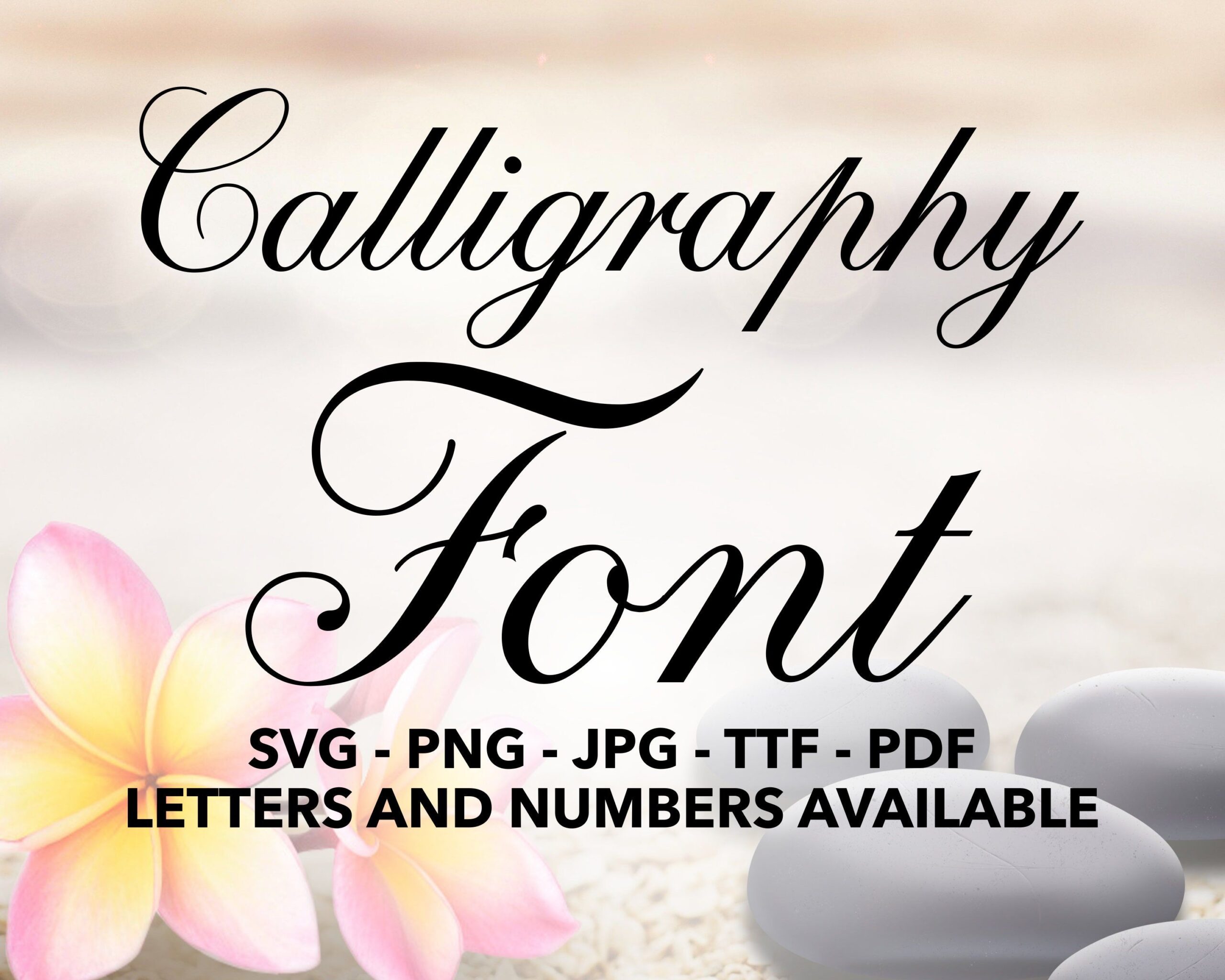 Calligraphy Font SVG, Calligraphy Letters, Wedding Numbers, Calligraphy Font SVG, PNG, jpg, ttf, pdf Wedding Font, Calligraphy Alphabet