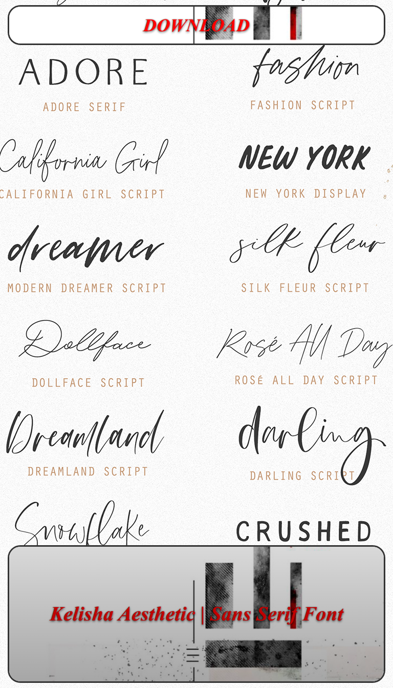 Kelisha Aesthetic | Sans Serif Font