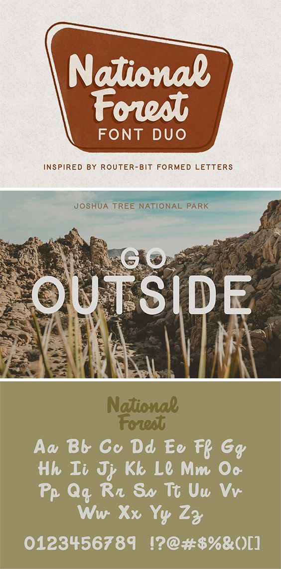 🏞️ National Forest Font Duo: Elevate Your Brand with Earthy Aesthetics and