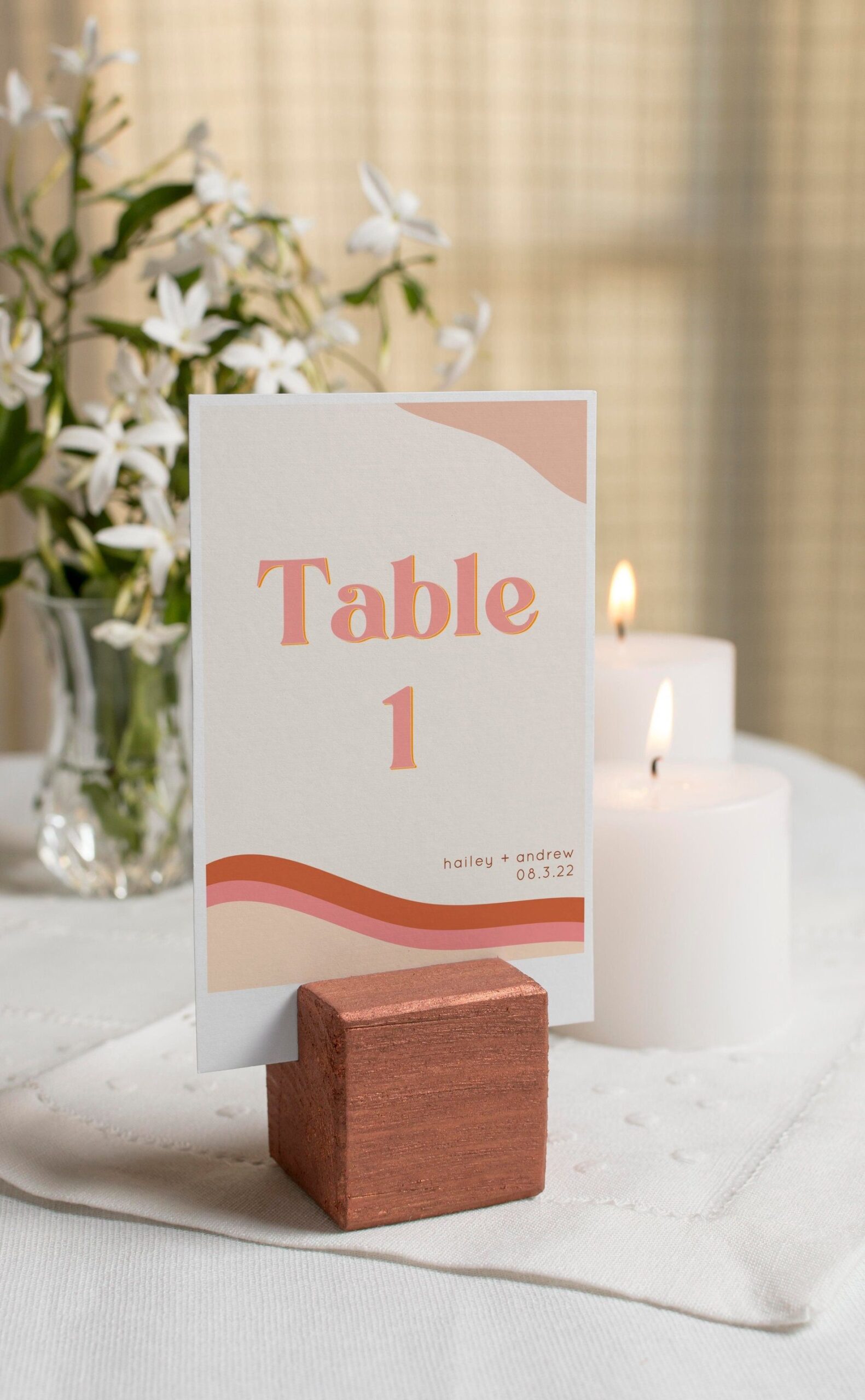 Retro Wedding Table Number Sign, 70s Retro Wedding Table No Sign, Hippie Wedding Table Place Card, 70s Wedding Table Number Template, R1