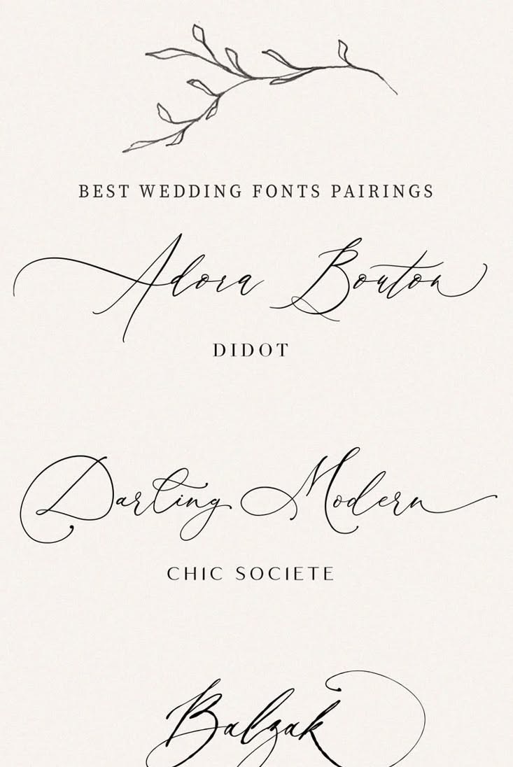 Wedding Font Pairings Vol.1