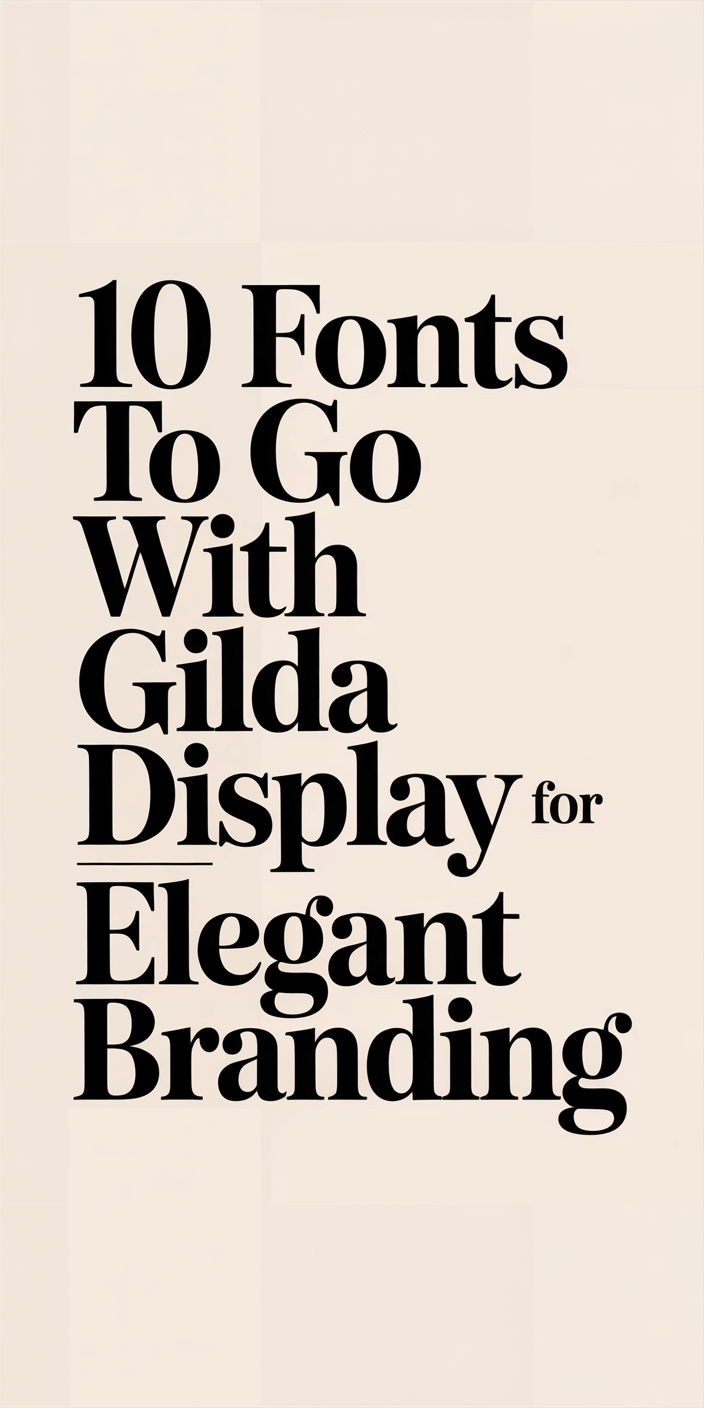 10 Fonts to Go With Gilda Display for Elegant Branding