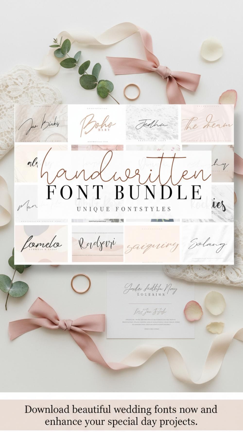 Premium Cursive Fonts for Your DIY Wedding Stationery.