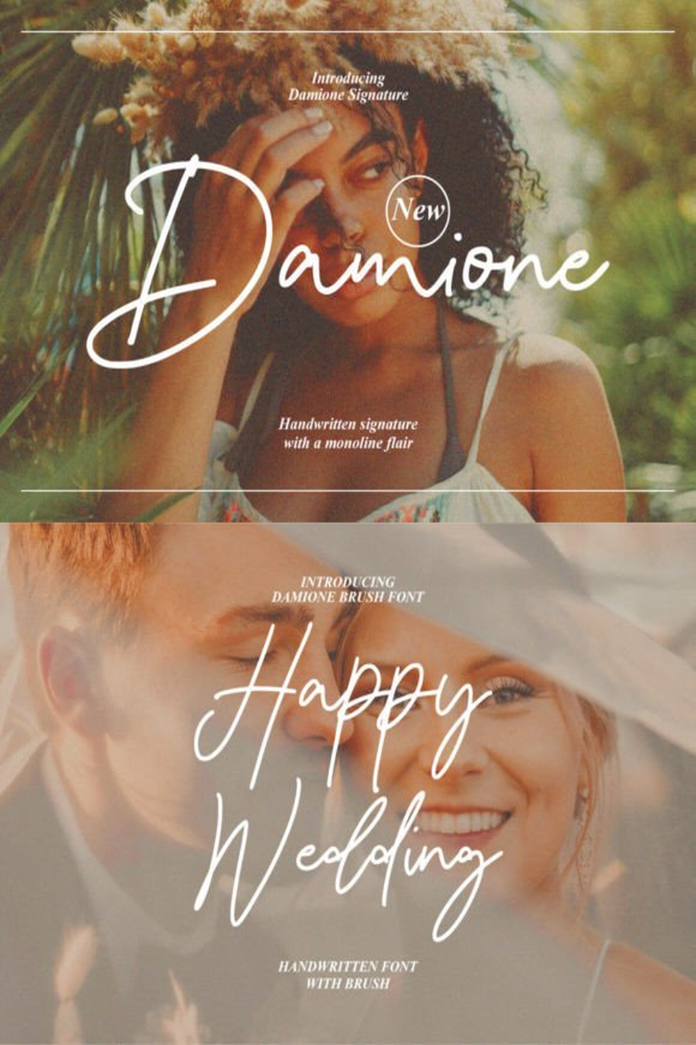 Damione Font: Elegant Handmade Signature for Branding and Wedding Invitations
