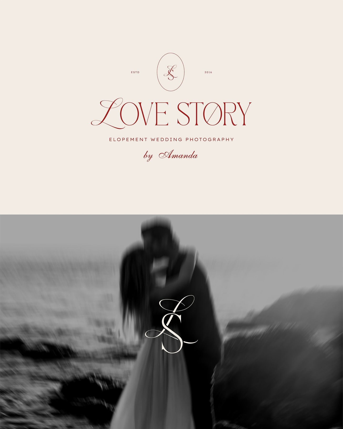 Elopement Wedding Photography Brand | Elegant, Timeless & Romantic Aesthetic | Semi Custom Brand