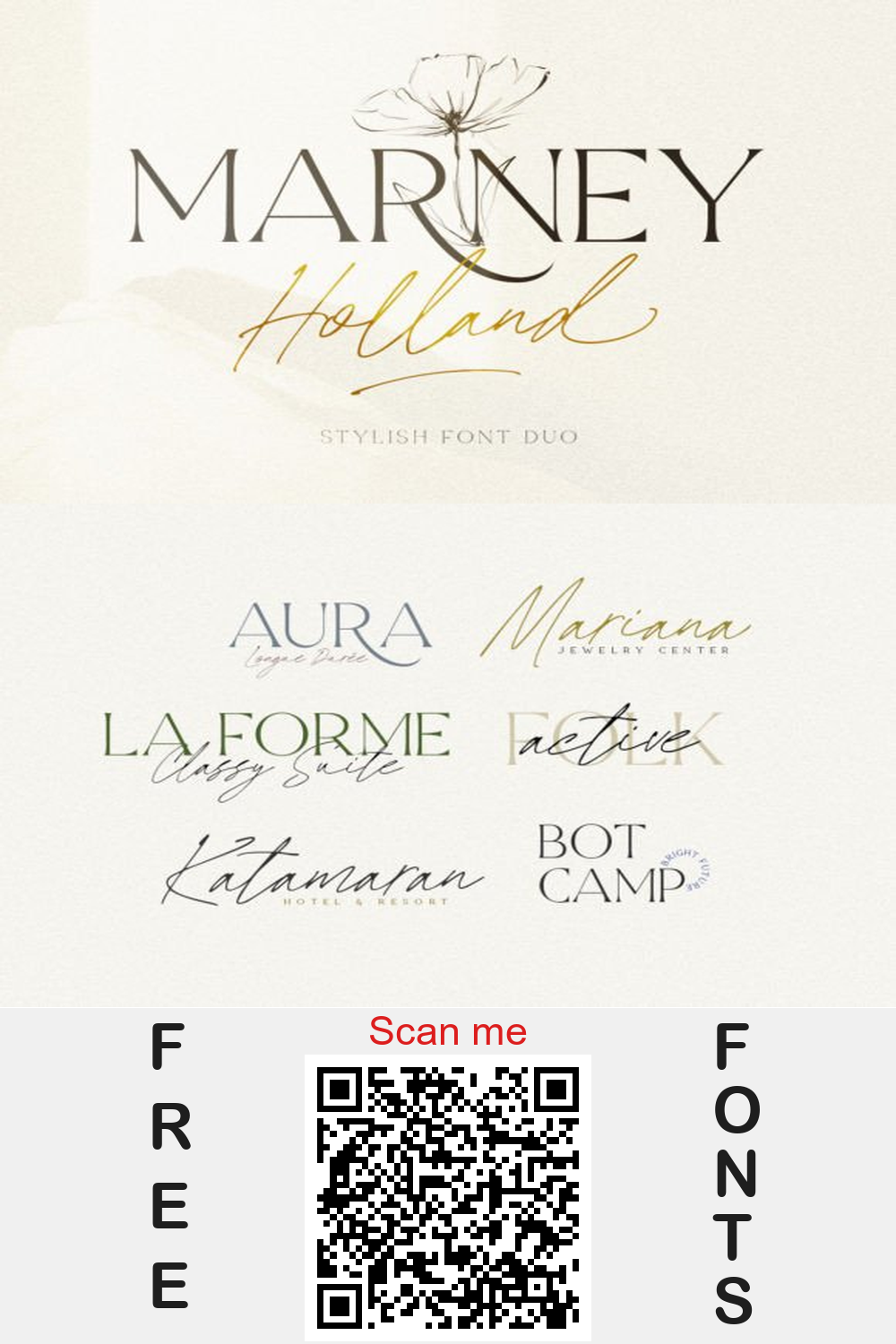Marney Holland Font: Elegant Serif & Script for Wedding Font & Logo Design