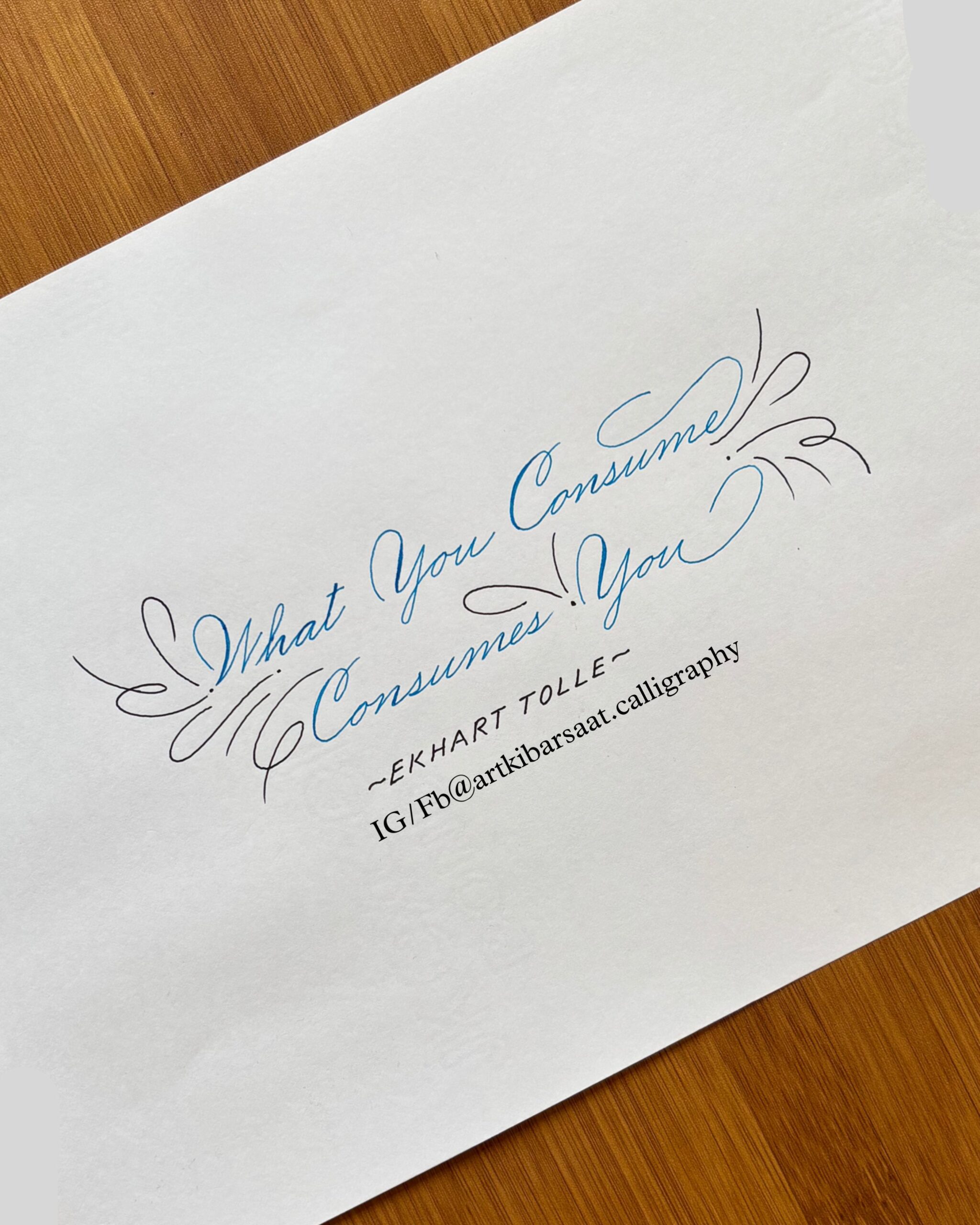 Words of Wisdom | in Spencerian Calligraphy style