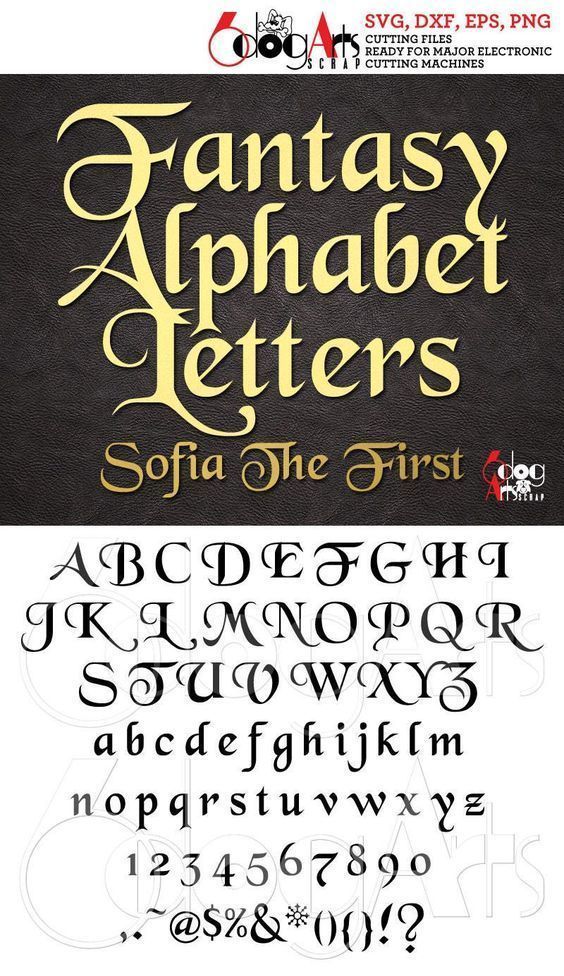 Sofia Fantasy Alphabet SVG: Magical Cuttable Letters