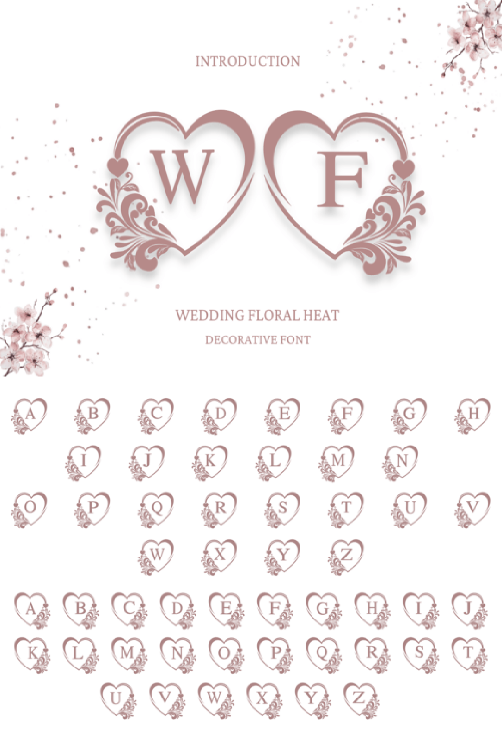 Wedding Floral Heart Font: A Lovely Decorative Font for Creative Projects