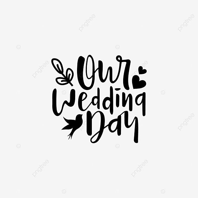 Our Wedding Vector Art PNG, Our Wedding Day Quote Lettering Tyoography, Lettering, Illustration, Quote PNG Image For Free Download