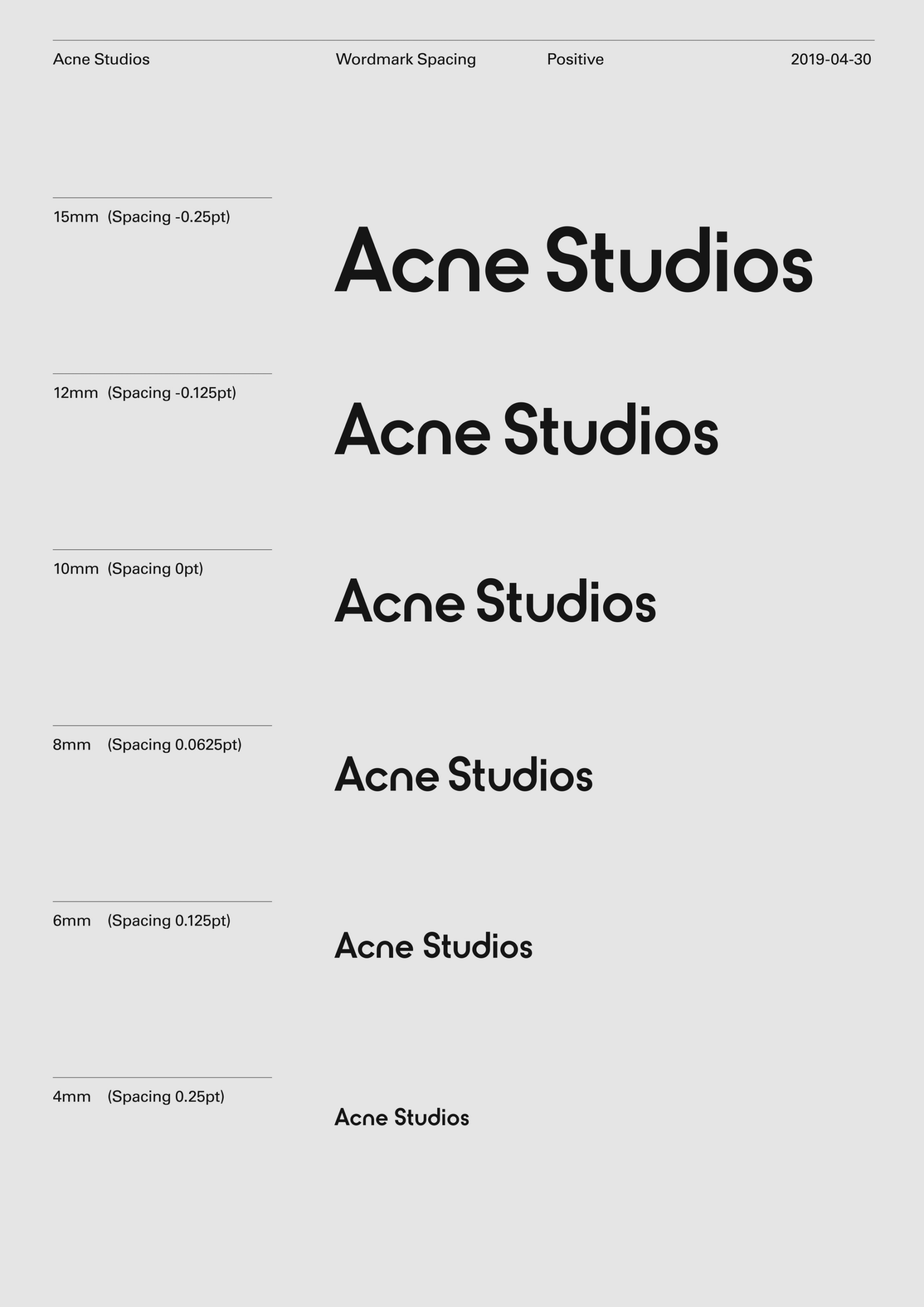Acne Studios Wordmark — Ateljé Altmann
