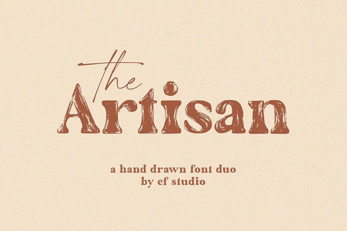 FREE | The Artisan Hand Drawn Font Duo