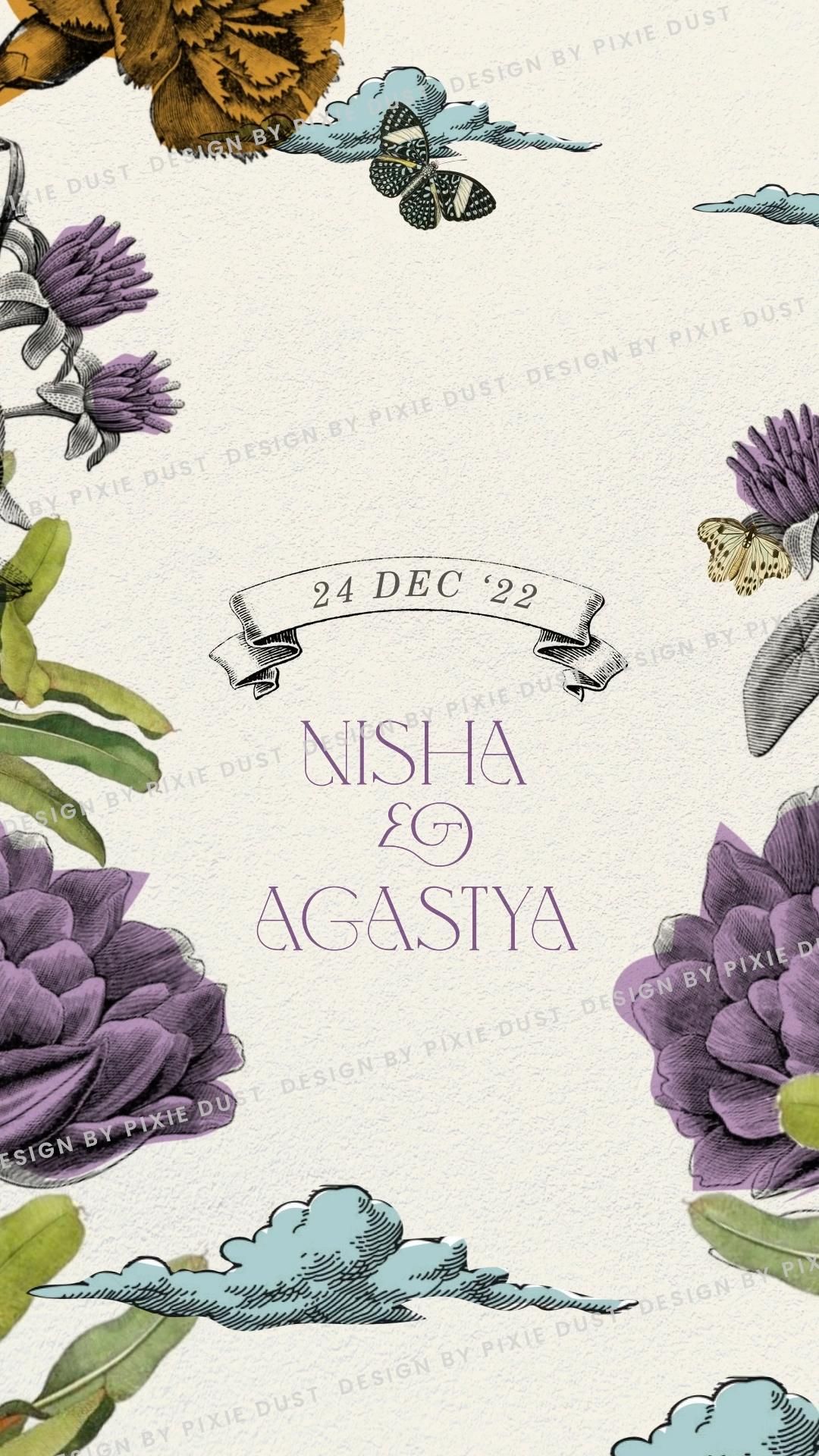 Vintage-Themed Animated Wedding Invitation Video