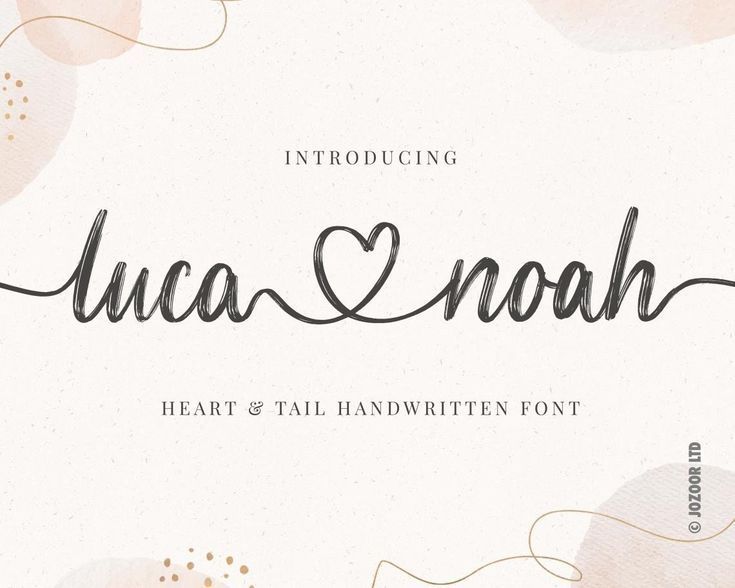 Love Script Font with Hearts & Tails ✨