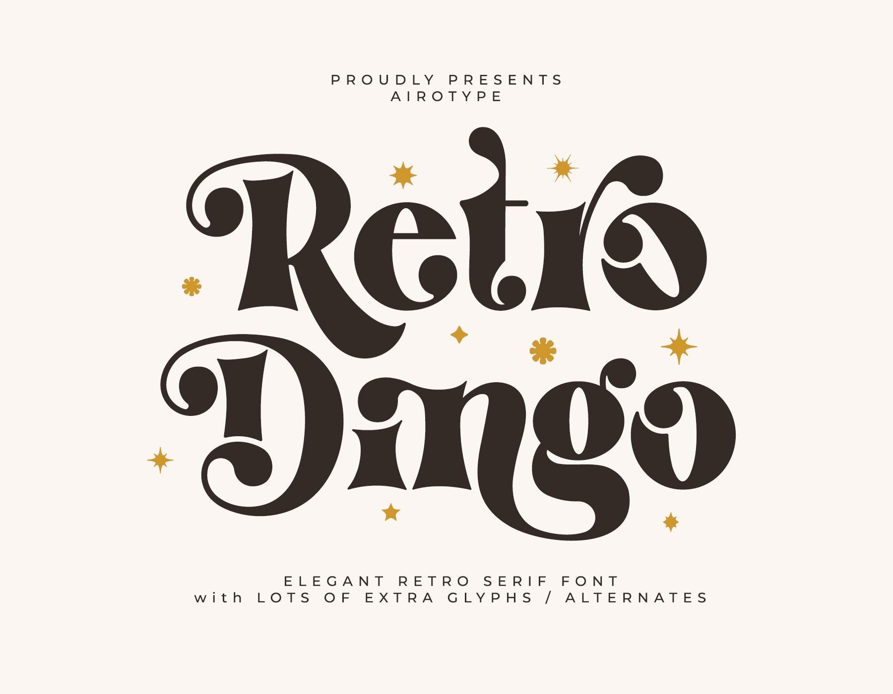 Police Dingo rétro, police Serif, police rétro, police vintage, police moderne audacieuse, police de mariage, police Cricut, police Boho, police de logo, police de ligature