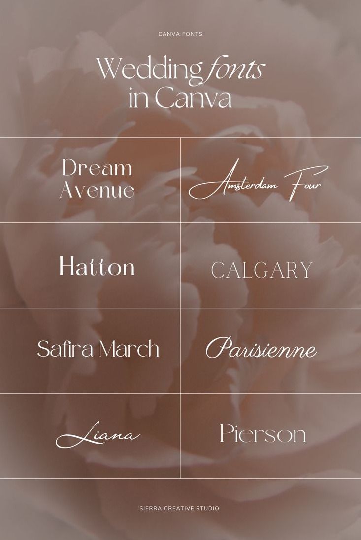 The Best Wedding Canva Fonts