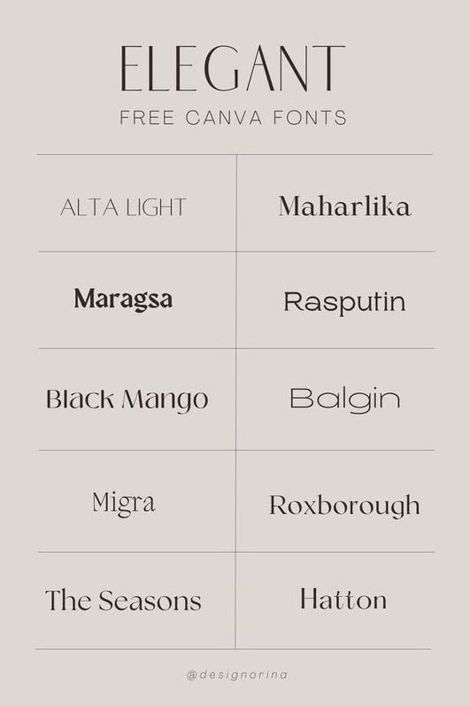 Canva Fonts for Elegant Webpage Design