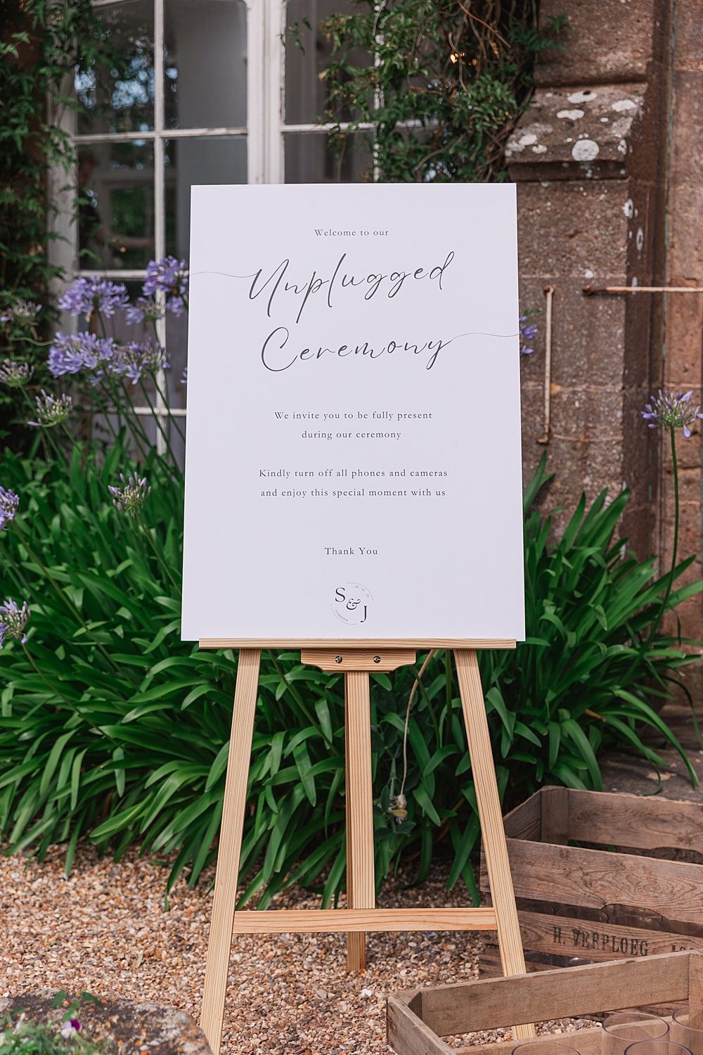 Unplugged Wedding Ceremony Sign