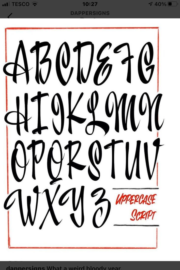 Kalligrafie Lettertype