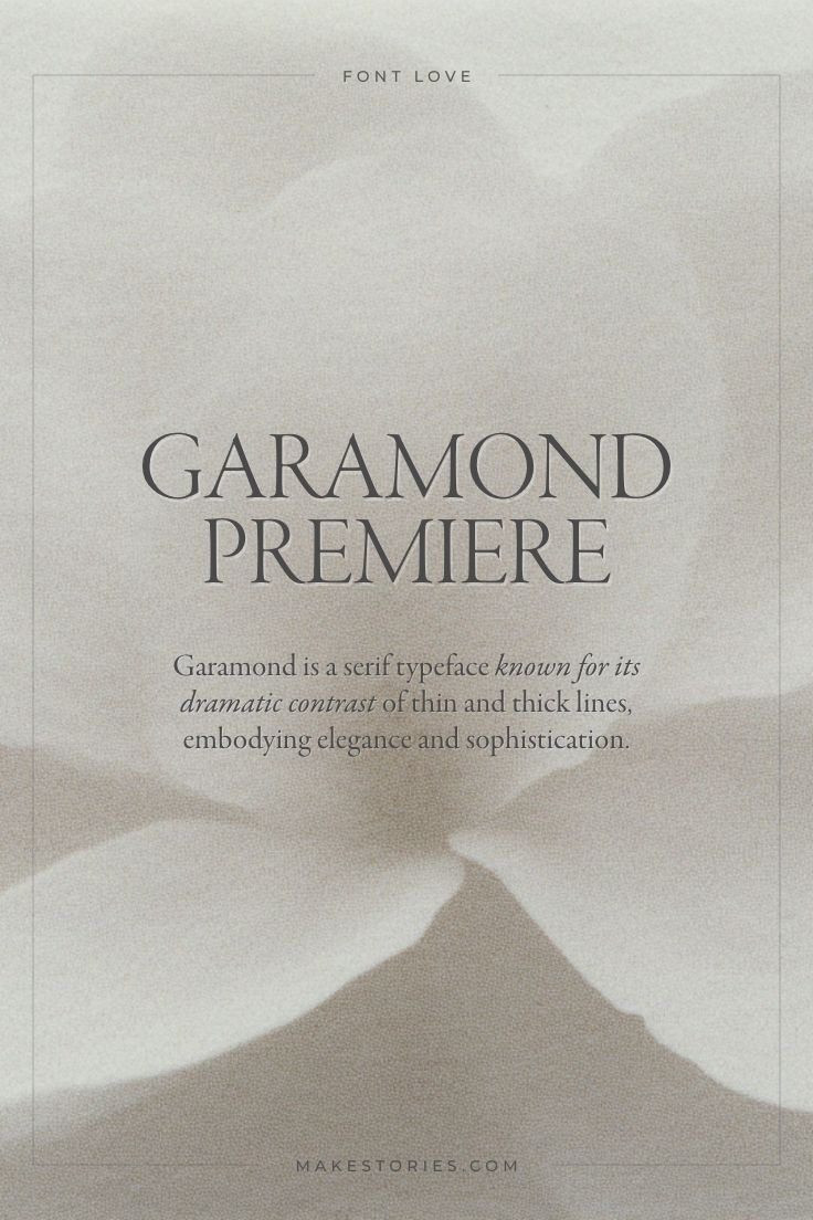 Garamond Premiere Pro — Adobe Font Inspiration