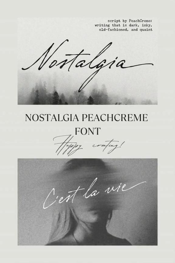 Nostalgia Peachcreme Font