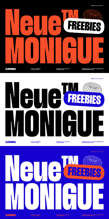 Free Commercial Font Monigue