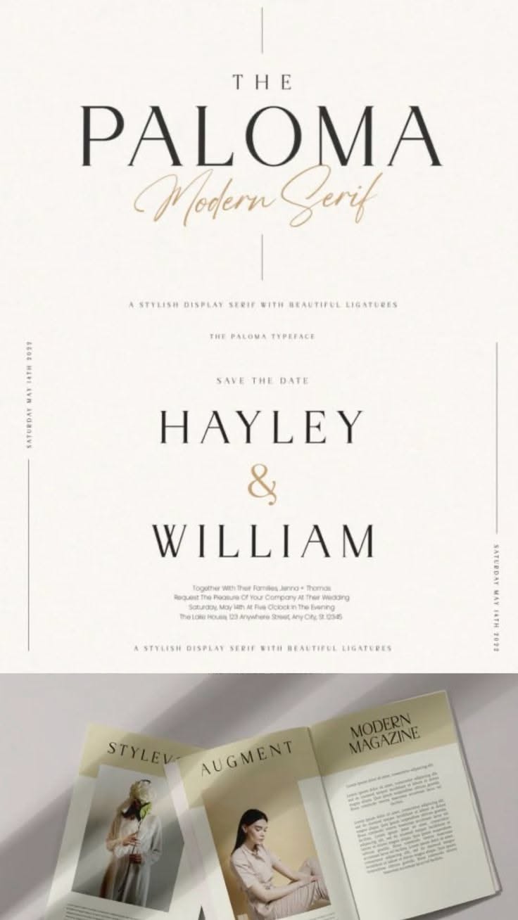 The Paloma is a modern and stylish serif font