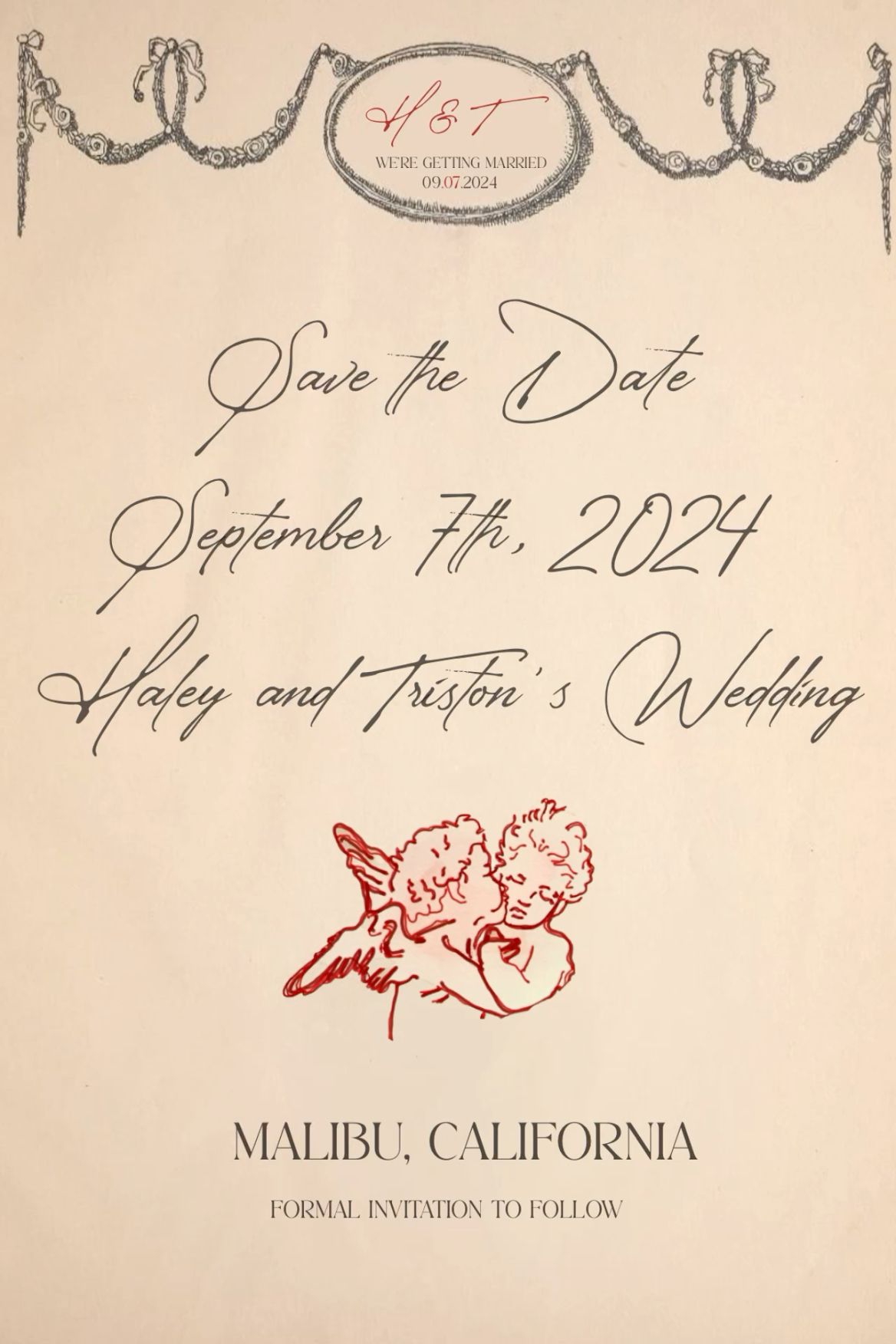vintage inspired save the date