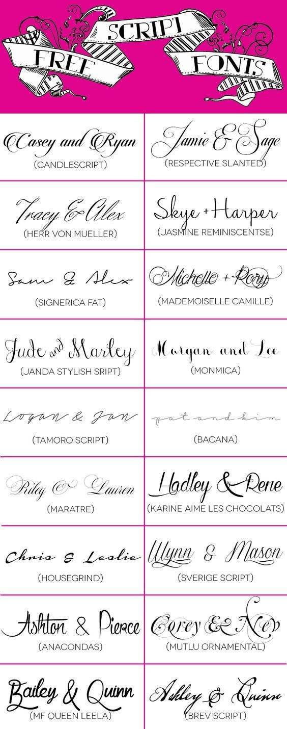 18 Free Script Fonts for Stunning DIY Wedding Invitations