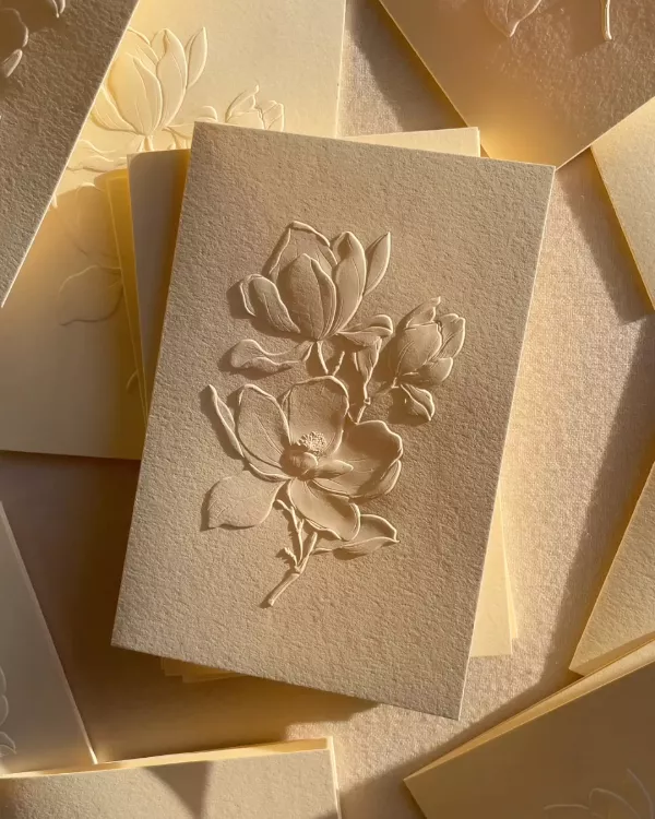 32 Blind Embossed Stationery Ideas for Weddings and Beyond