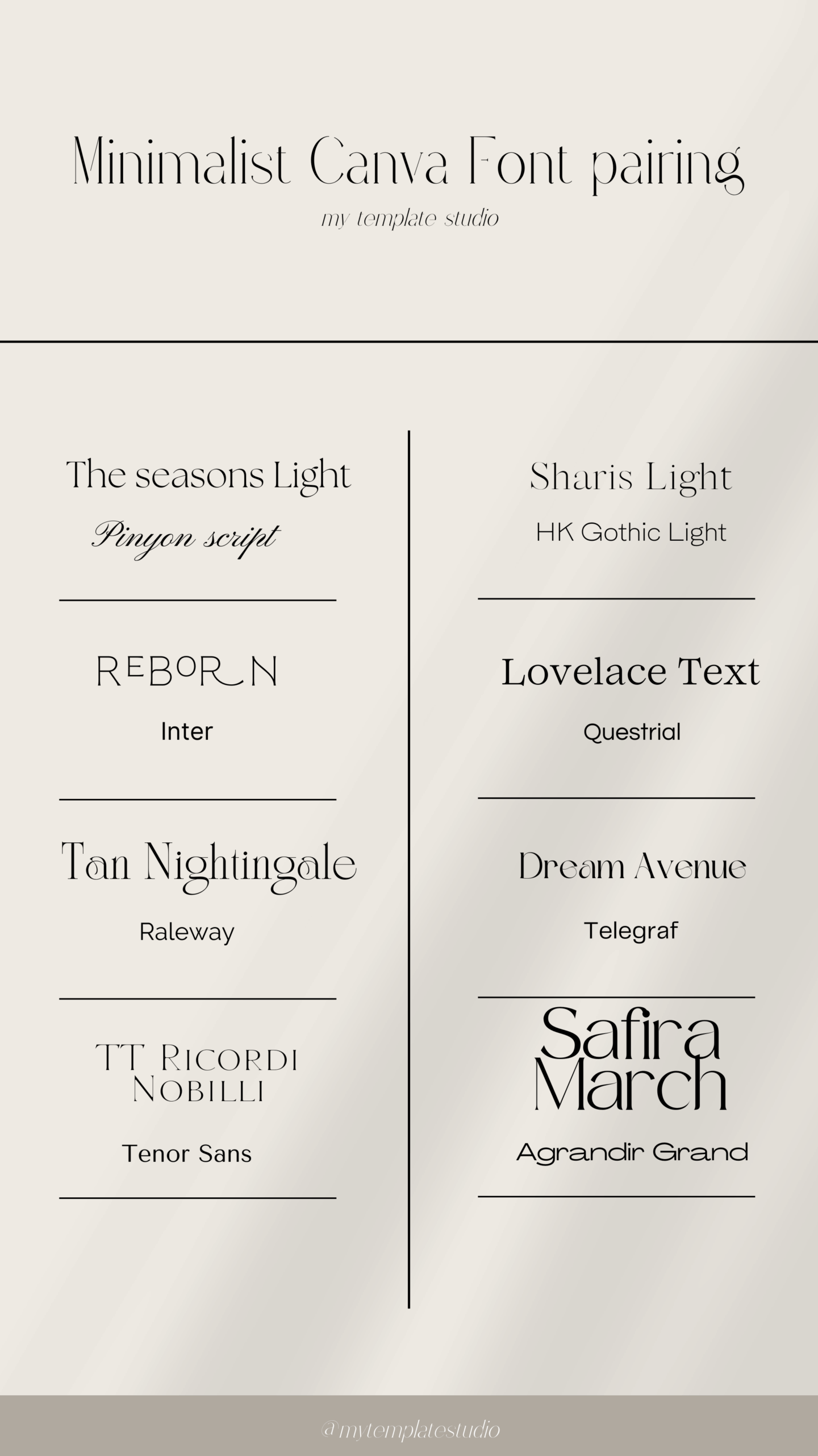 Minimalist Canva Fonts: Easy Pairings for Stunning Designs