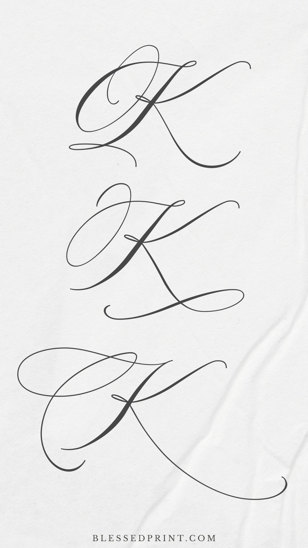 Modern Calligraphy Letter K with Fancy Loops Trends for 2026