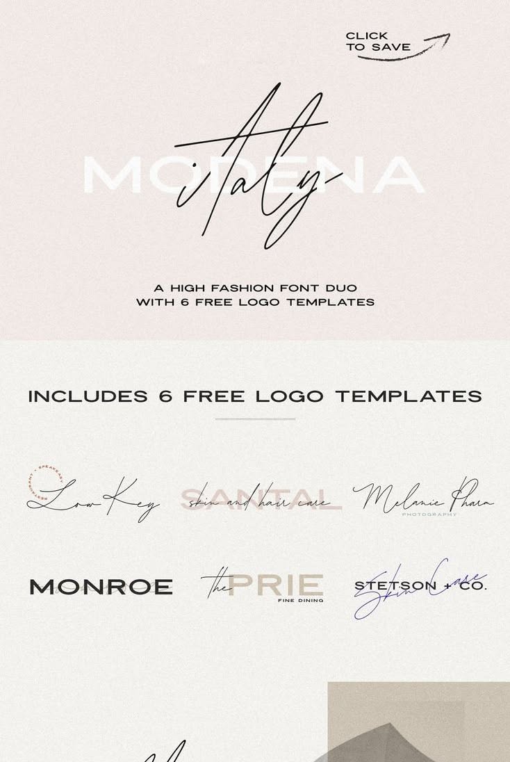 Modena | Duo with 6 Free Logos