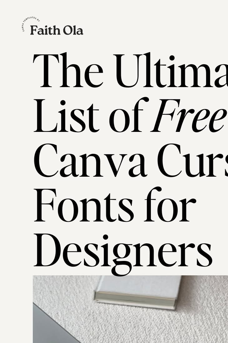 The Ultimate List of Free Canva Cursive Fonts for Designers