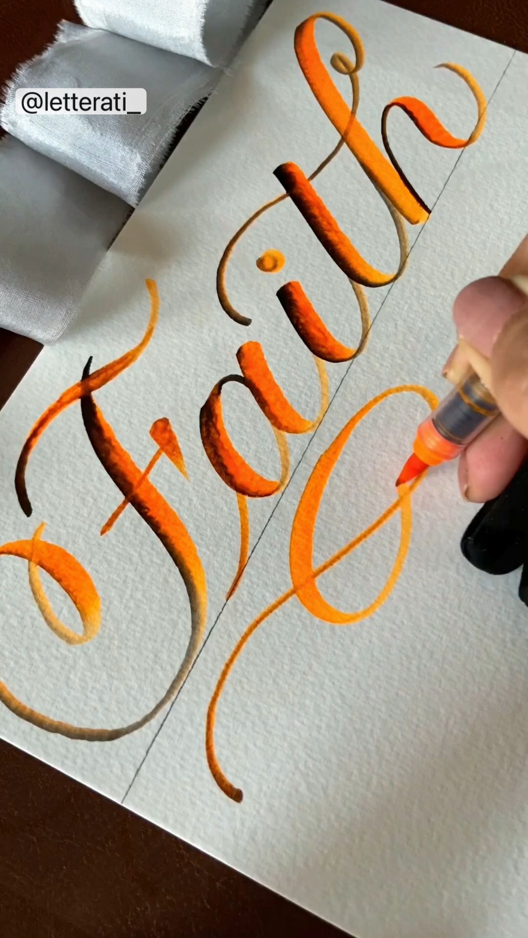 #faith using #karinmarkers #brushpens #calligraphy #brushcalligraphy #handlettering #handmade