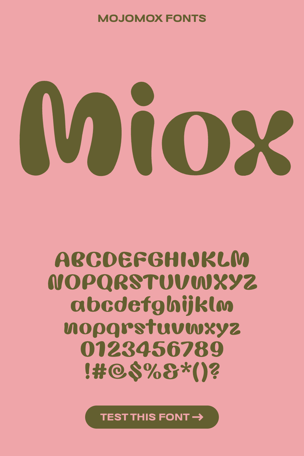 Miox—Groovy bubble font, playful and retro—modern for fun branding