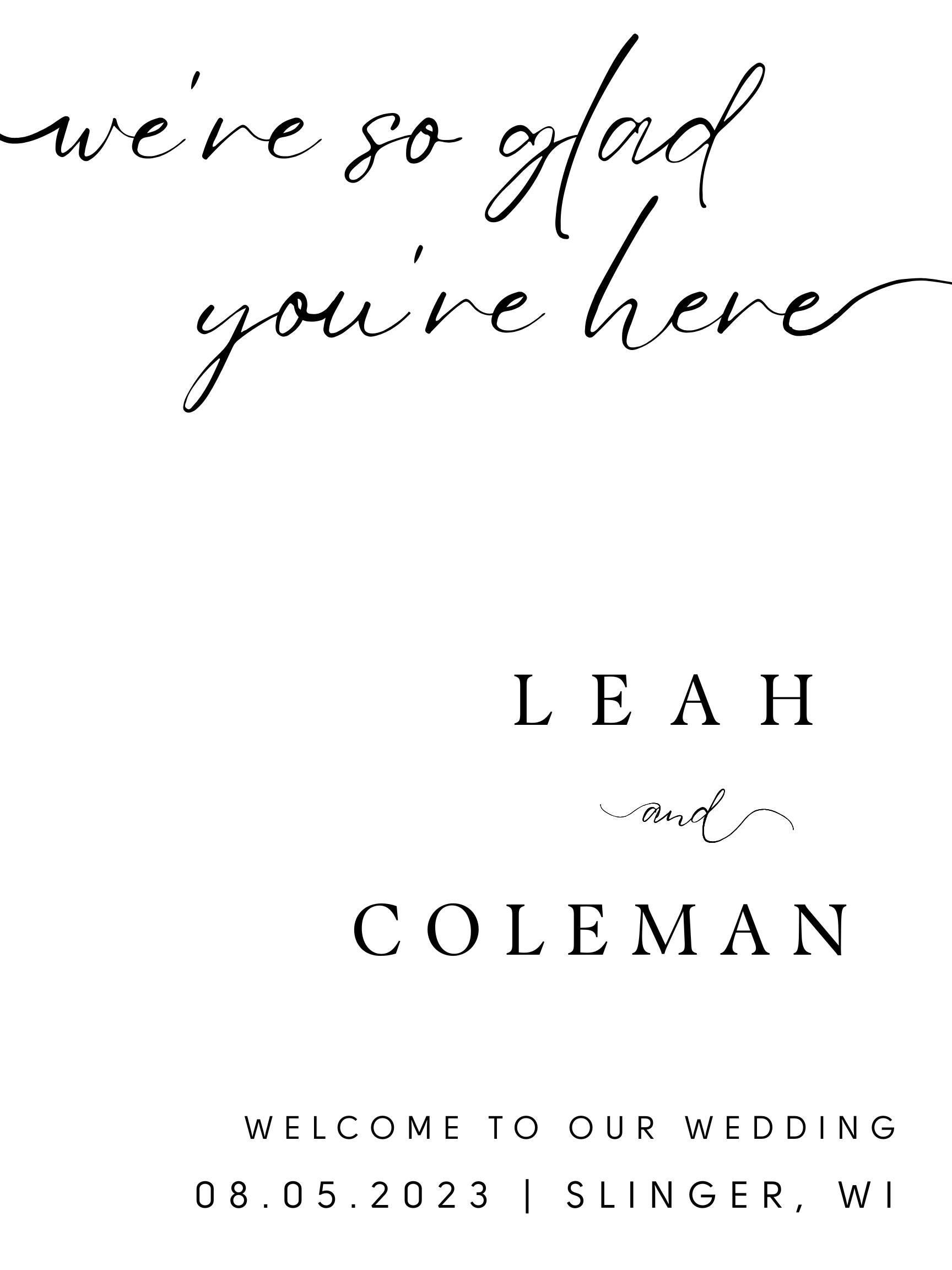 Signalétique de mariage (personnalisable)