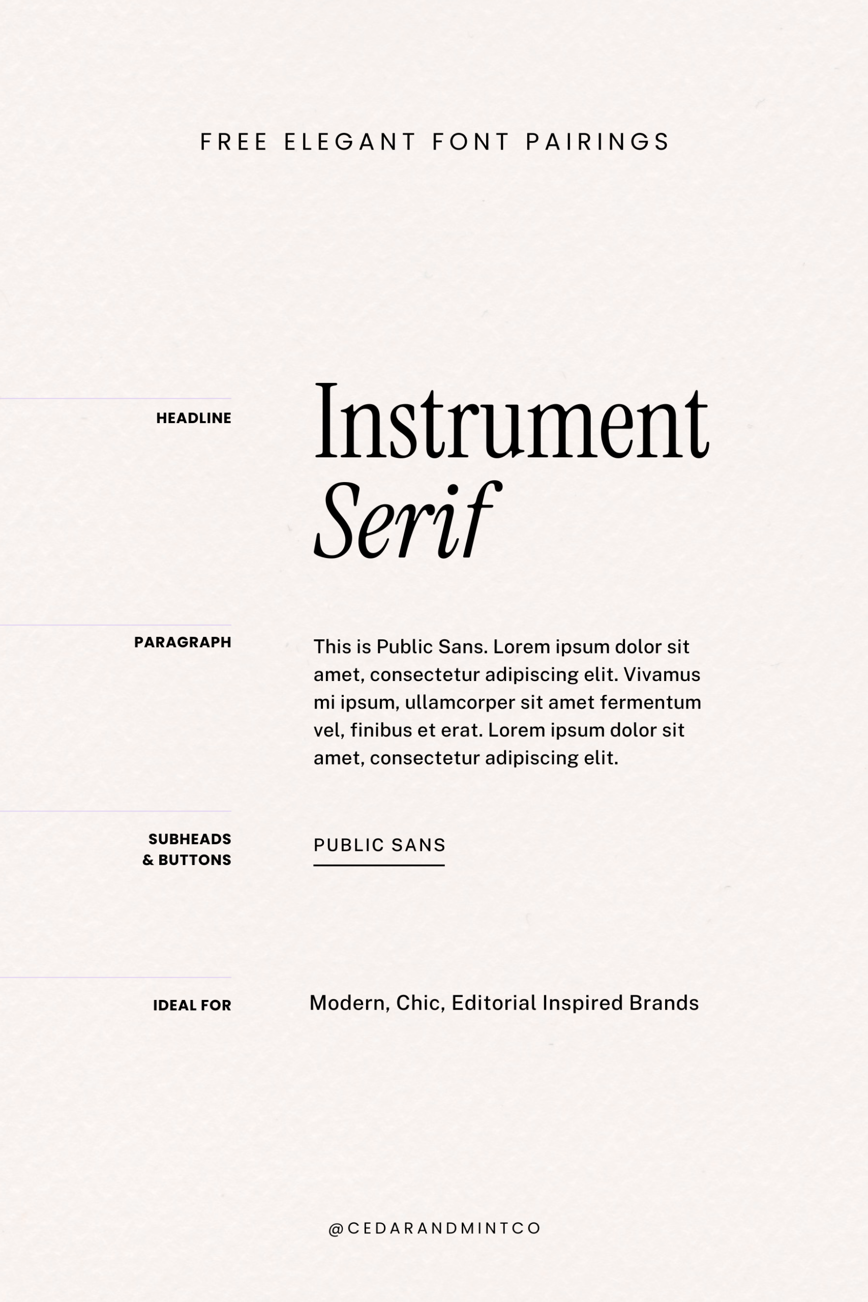 Chic & Editorial: Perfect Free Fonts for Hair Stylists + Beauty Pros