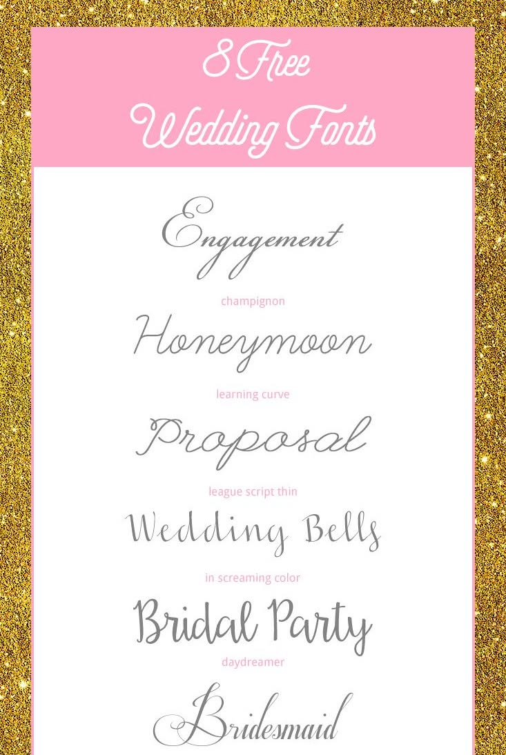 Free Wedding Fonts — Beautiful Dawn Designs